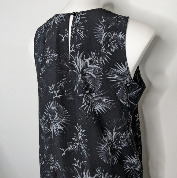 FIG Clothing black floral drawstring waist active dress M - Picture 7 of 11